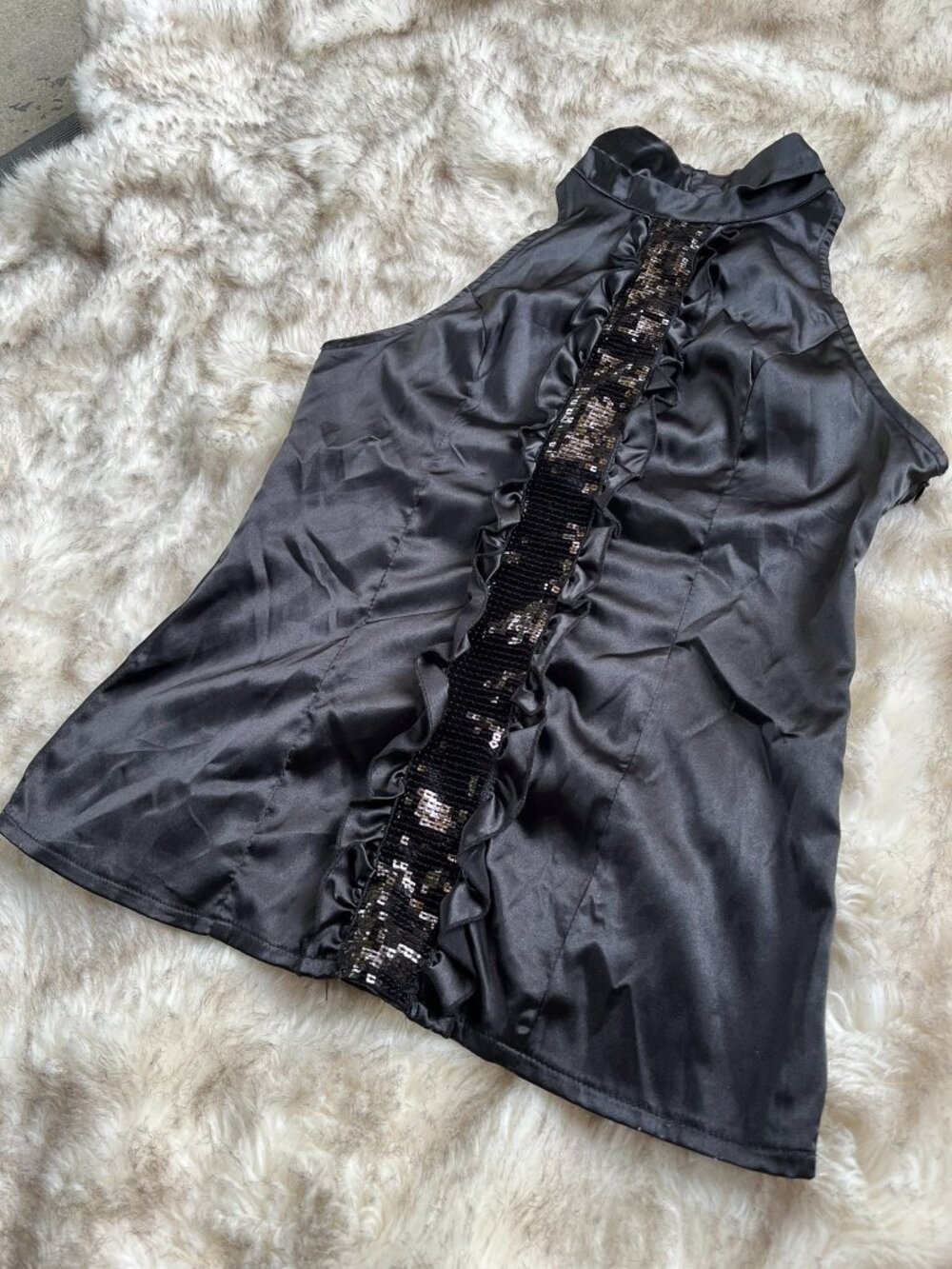Vintage Forever 21 Sequins High Neck Halter